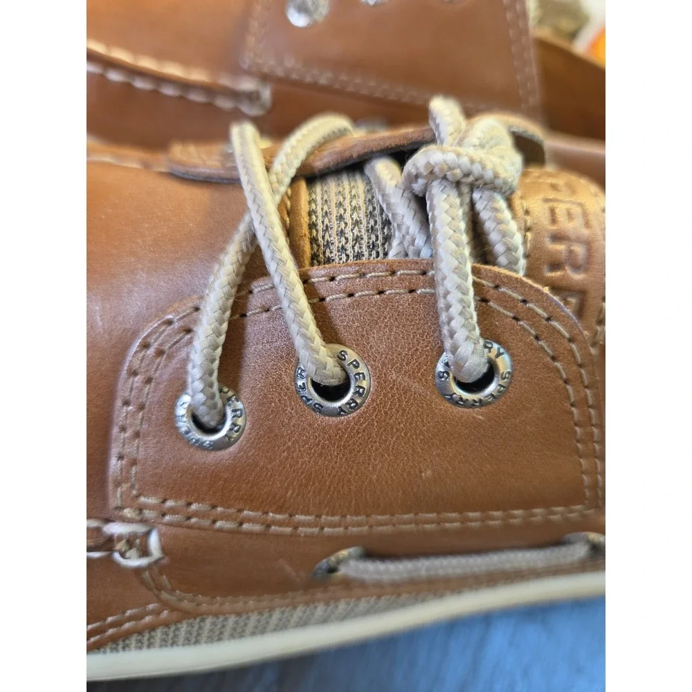 Sperry Men's Top-Sider Billfish 3-Eye Leather Boat Shoe Cognac Sz 13M NEW! $125